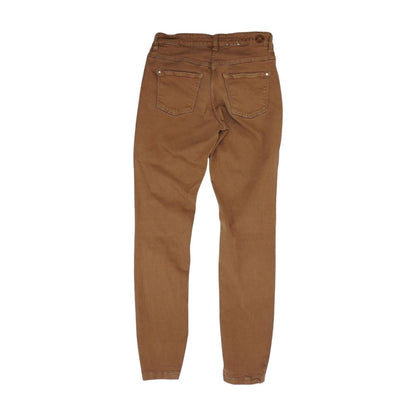 Brown Solid Skinny Leg Jeans