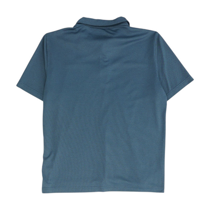 Gray Solid Short Sleeve Polo