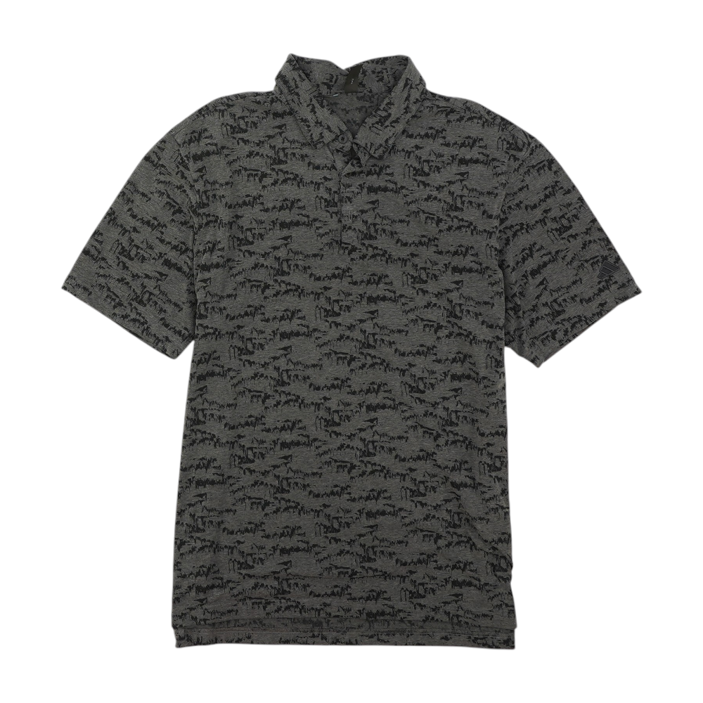 Gray Abstract Short Sleeve Polo