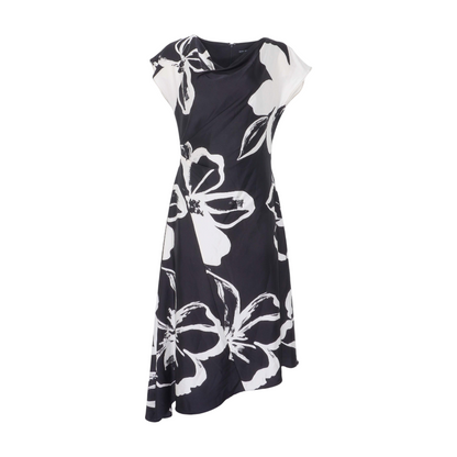 Black Floral Midi Dress
