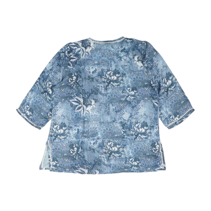 Blue Plus Print Blouse