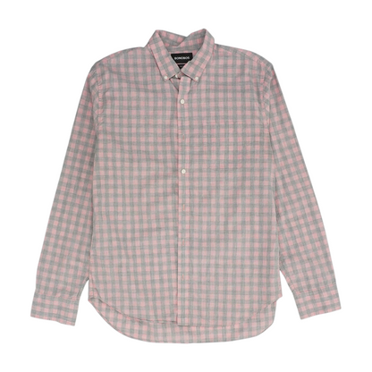 Pink Check Long Sleeve Button Down