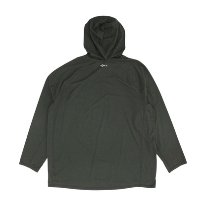 Gray Solid Hoodie Pullover