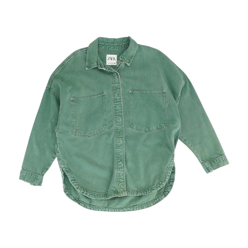Green Button Down