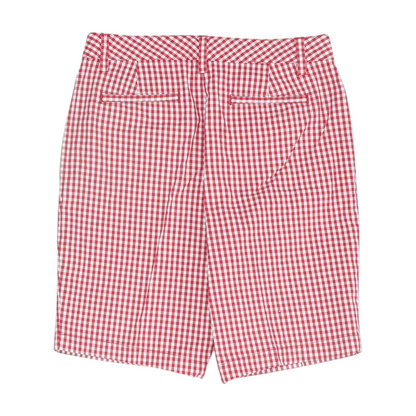Red Check Chino Shorts