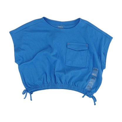 Blue Solid Crewneck T-Shirt