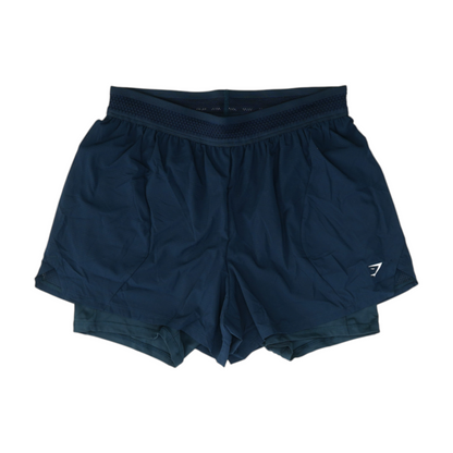 Navy Solid Active Shorts