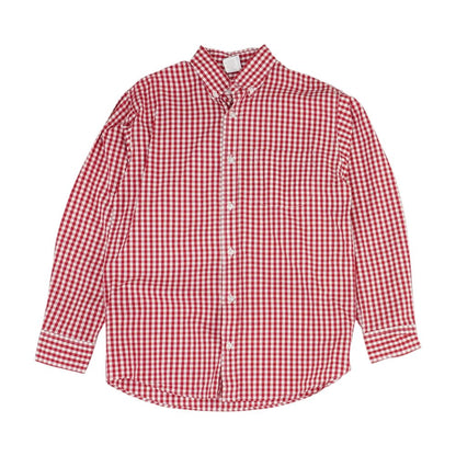 Red Check Long Sleeve Button Down