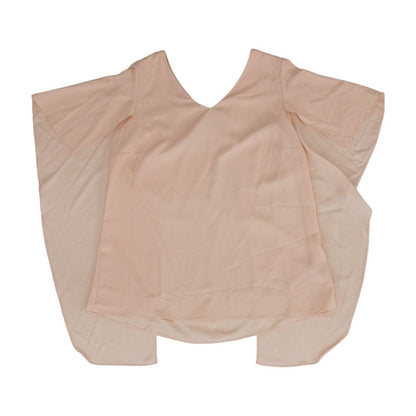 Pink Solid Short Sleeve Blouse