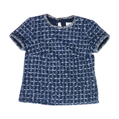 Navy Check Blouse