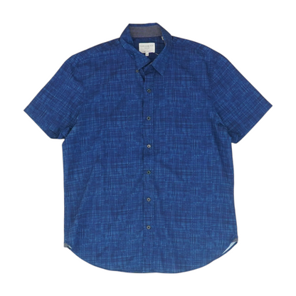 Blue Print Short Sleeve Button Down