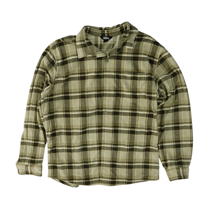Green Plaid Flannel Button Down