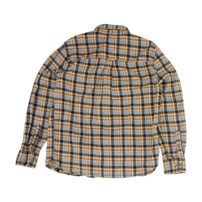 Gray Plaid Long Sleeve Button Down