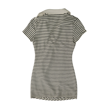 White Striped Mini Dress