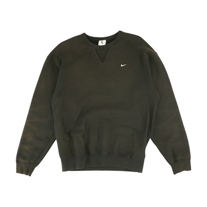 Black Solid Sweatshirt Pullover