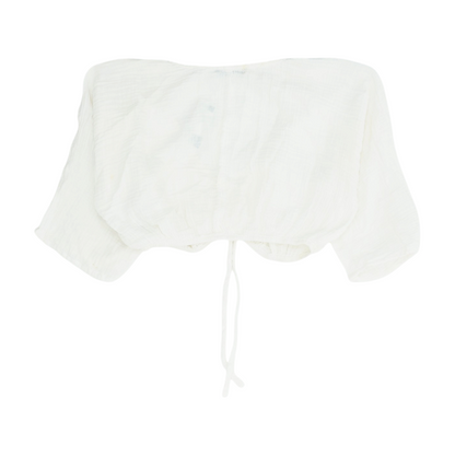 White Cropped Blouse