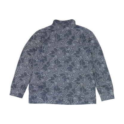 Navy Abstract 1/4 Zip Pullover
