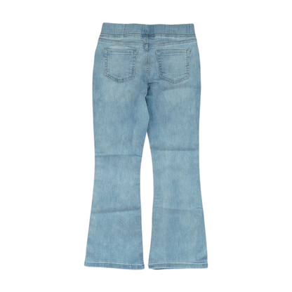 Blue Solid Wide Leg Jeans