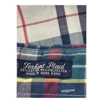 Teal Plaid Short Sleeve Button Down