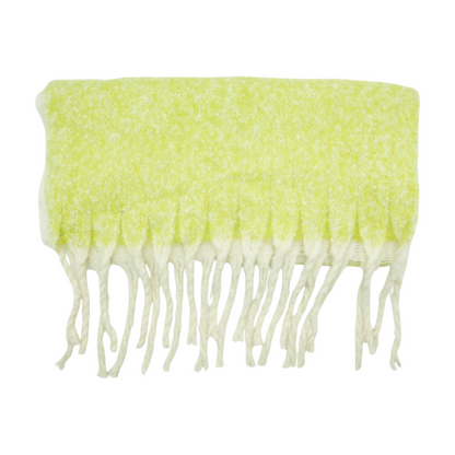 Green Color Block Polyester Scarf