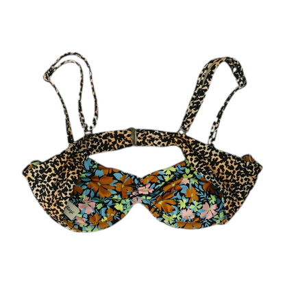 Beige Animal Print Swim Top