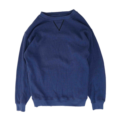 Blue Solid Sweatshirt Pullover
