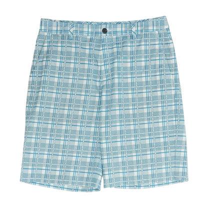 Blue Plaid Active Shorts