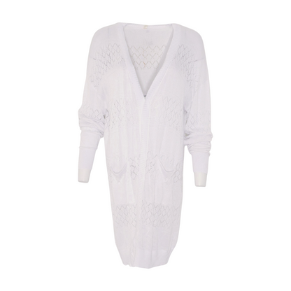 White Plus Cardigan Sweater