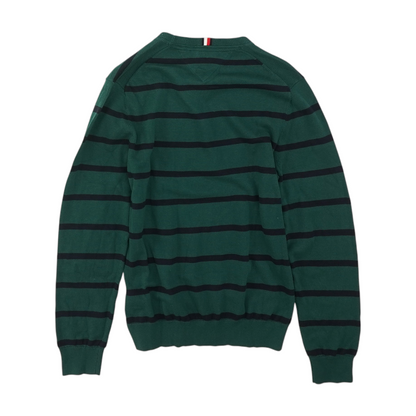 Green Striped Pullover Sweater