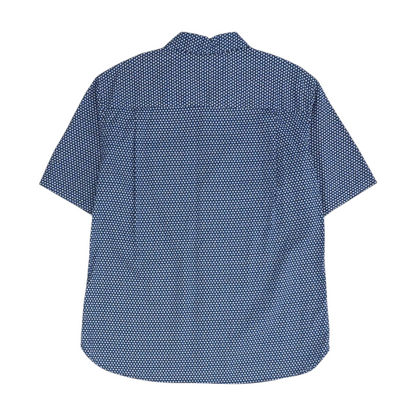Navy Check Short Sleeve Button Down