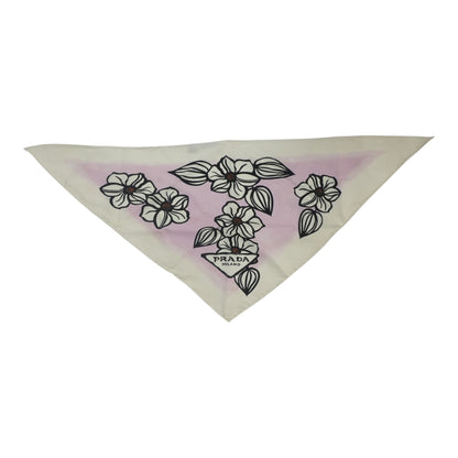 Ivory Print Silk Scarf