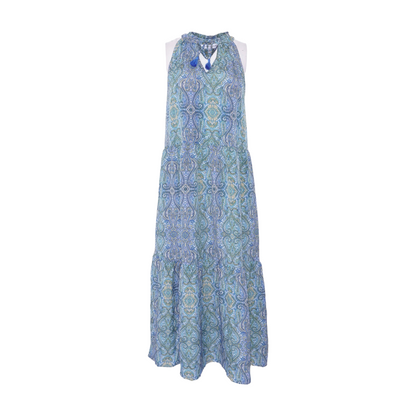 Blue Paisley Midi Dress