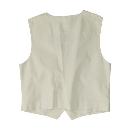 White Solid Vest