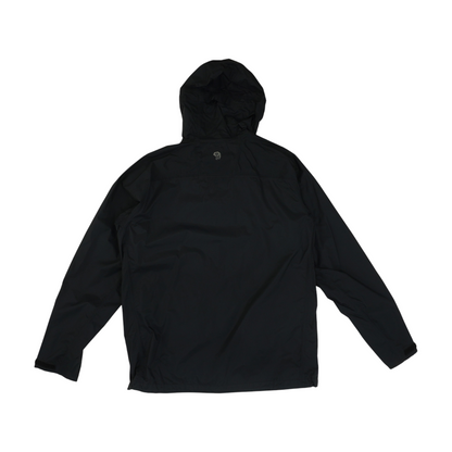 Black Solid Rain Jacket