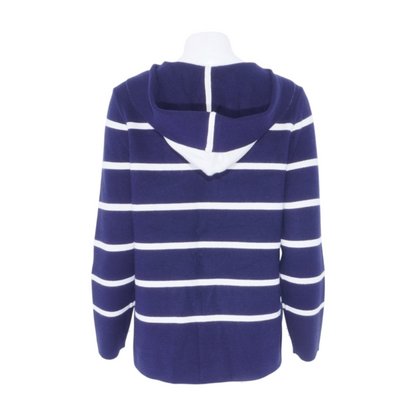 Navy Striped Cardigan Sweater
