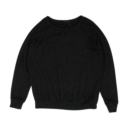 Black Solid Crewneck Sweater