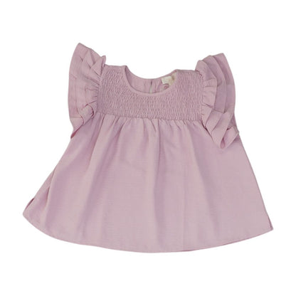 Pink Solid Sleeveless Blouse