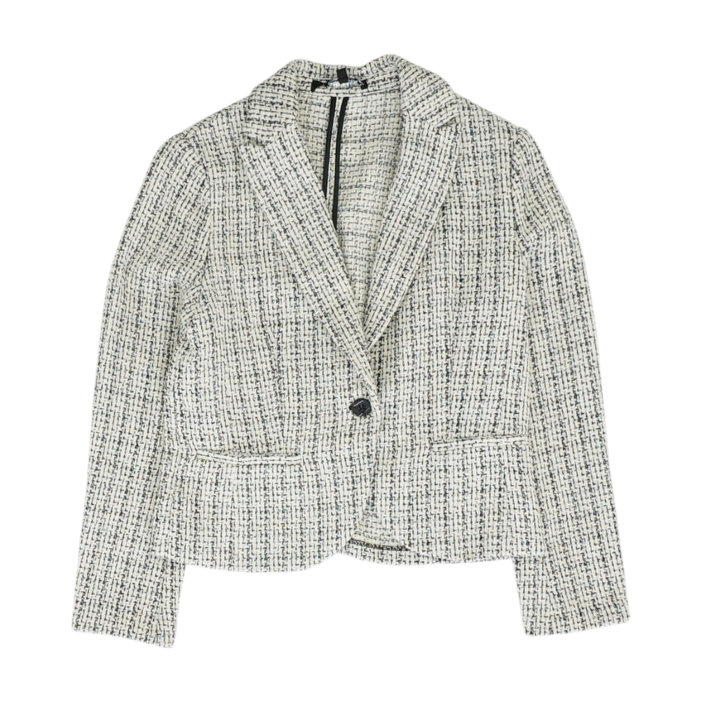 Cream Print Blazer