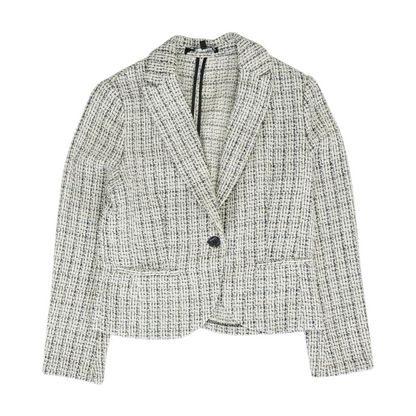 Cream Print Blazer
