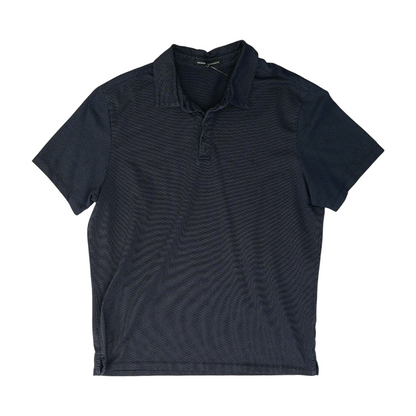 Navy Abstract Short Sleeve Polo