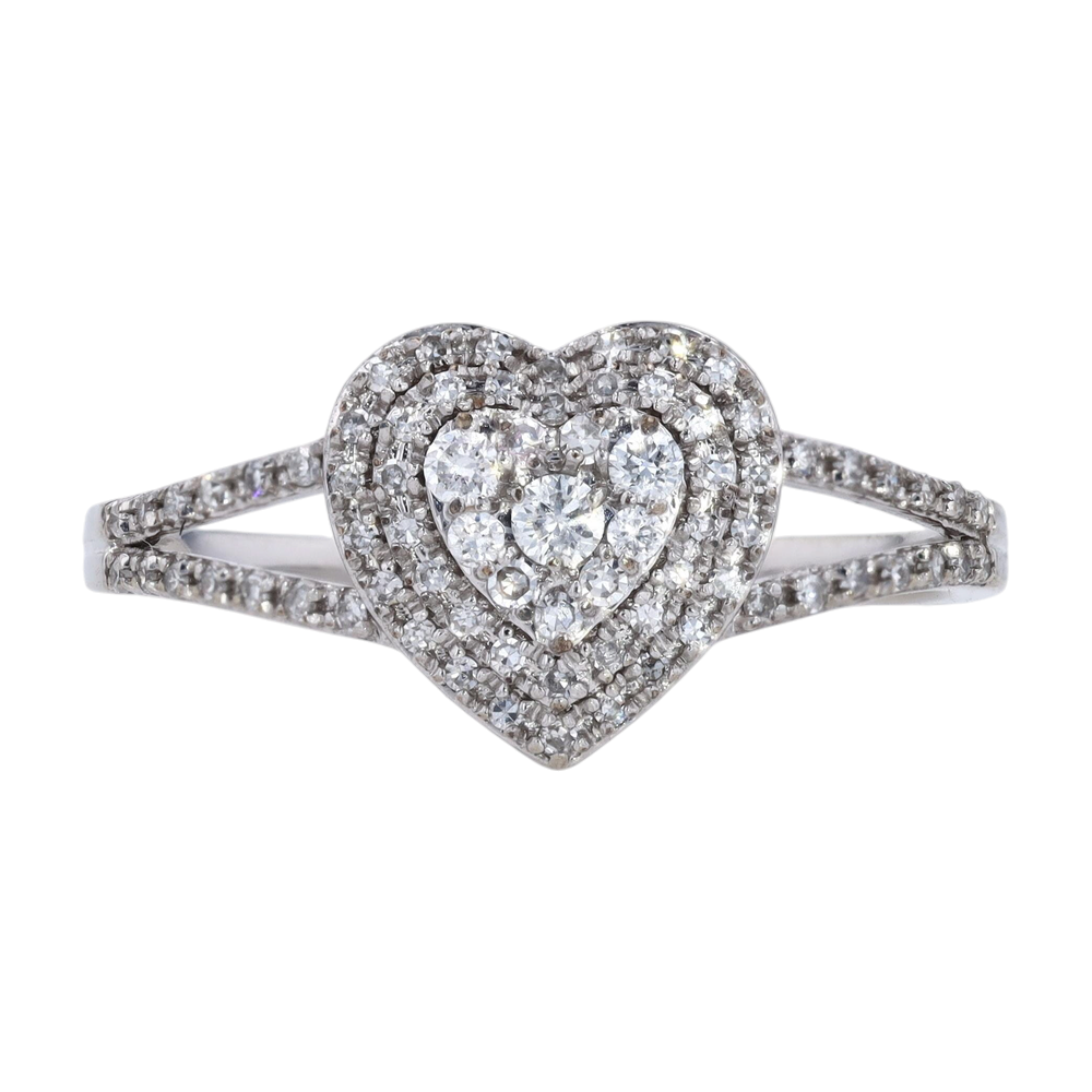 1/5 ctw 10K White Gold Lab Grown Diamond Fashion Ring