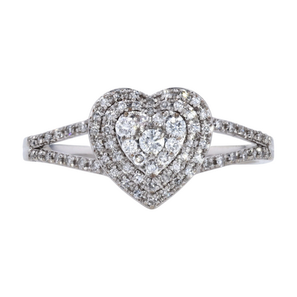 1/5 ctw 10K White Gold Lab Grown Diamond Fashion Ring