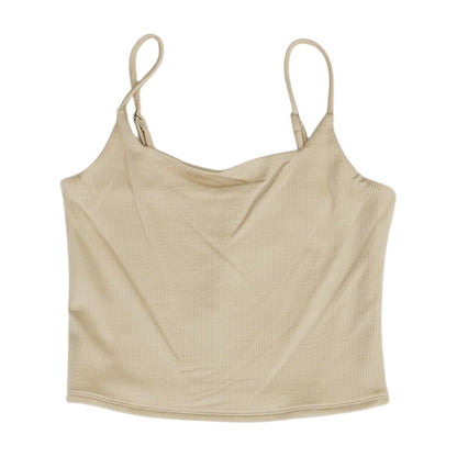 Beige Solid Tank