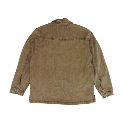 Brown Solid Denim Jacket