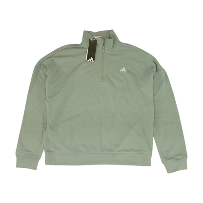 Blue Solid 1/4 Zip Pullover