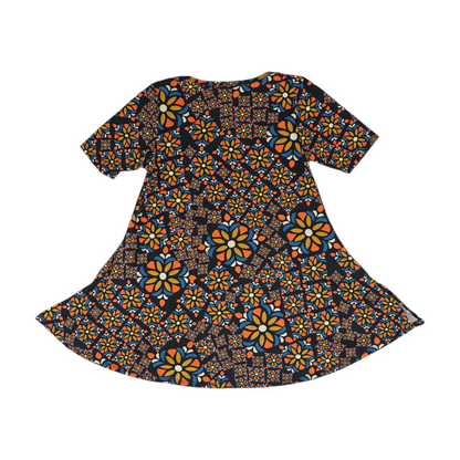Black Graphic Blouse