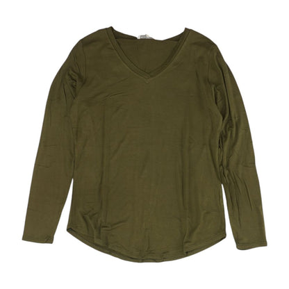 Green Solid V Neck T-Shirt