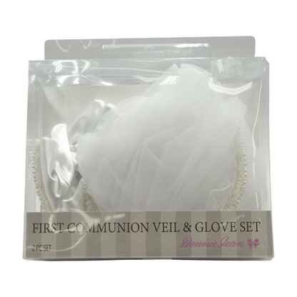 First Communion Veil & Glove Set