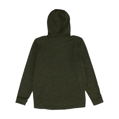 Green Solid Hoodie Pullover