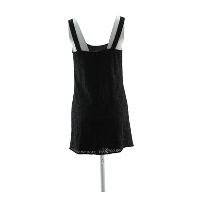Black Solid Mini Dress